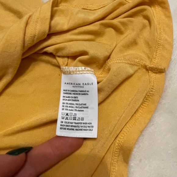 American Eagle Yellow “Soft and Sexy” Tee Shirt - Picture 3 of 3